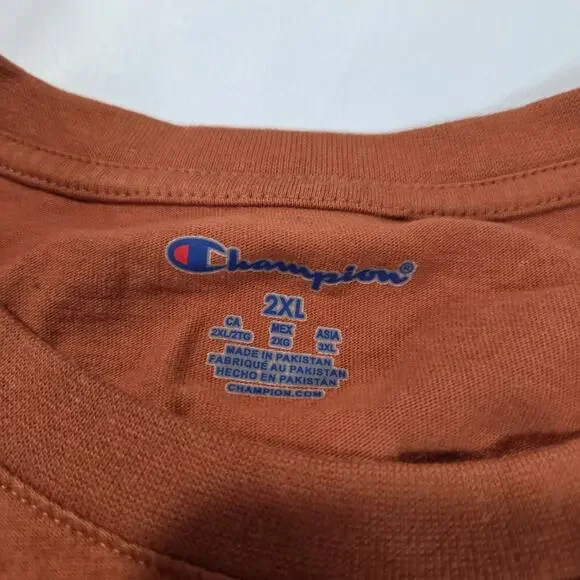 Champion Texas Longhorns T-Shirt Men's 2XL Burnt Orange NCAA Graphic Tee UT - Picture 2 of 9